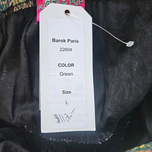 BAROK Maxi Dress Kitsch & Pop Edition Floral Print Cross Neck Tiered Large Lined - Picture 13 of 15